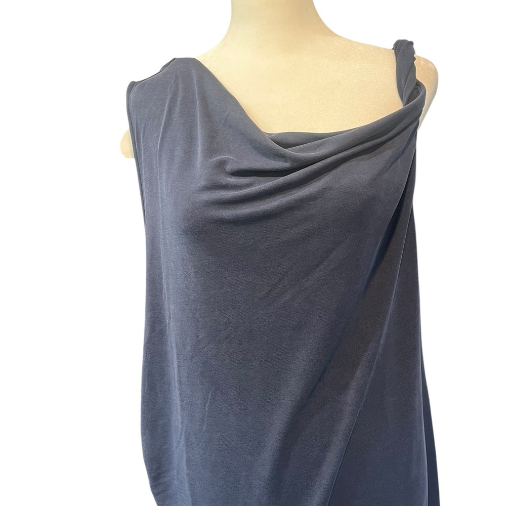 NWT Lou & Grey Sandwashed Modal Blend Navy Blue Shoulder Twist Dress - XL - Picture 10 of 11